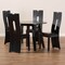 Baxton Studio Torin Dark Brown Upholstered and Finished Wood 5-Piece Dining Set 170-8036-10896 - alternate 9